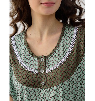 Жен. пижама с шортами "Цветочек" Зеленый р. 60