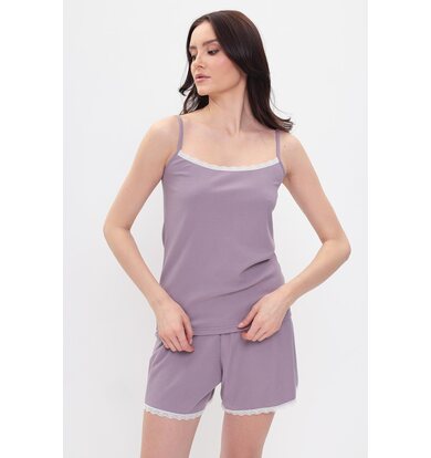 Жен. пижама с шортами "Алитея" Фиолетовый р. 42