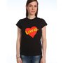 Женская футболка "Love is" Черный
