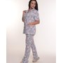 Жен. пижама с брюками арт. 23-0102 Голубой р. 44