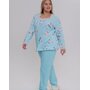 Жен. пижама с брюками арт. 23-0374 Бирюзовый р. 48