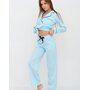 Жен. пижама с брюками "Бабл-гам" Голубой р. 50