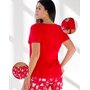 Жен. пижама с шортами арт. 19-0799 Красный р. 44