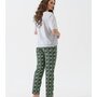 Жен. пижама с брюками "Капибара" Зеленый р. 46