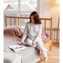Жен. пижама с брюками арт. 17-0432 Белый р. 44