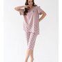 Жен. пижама с брюками "Букет" Розовый р. 56